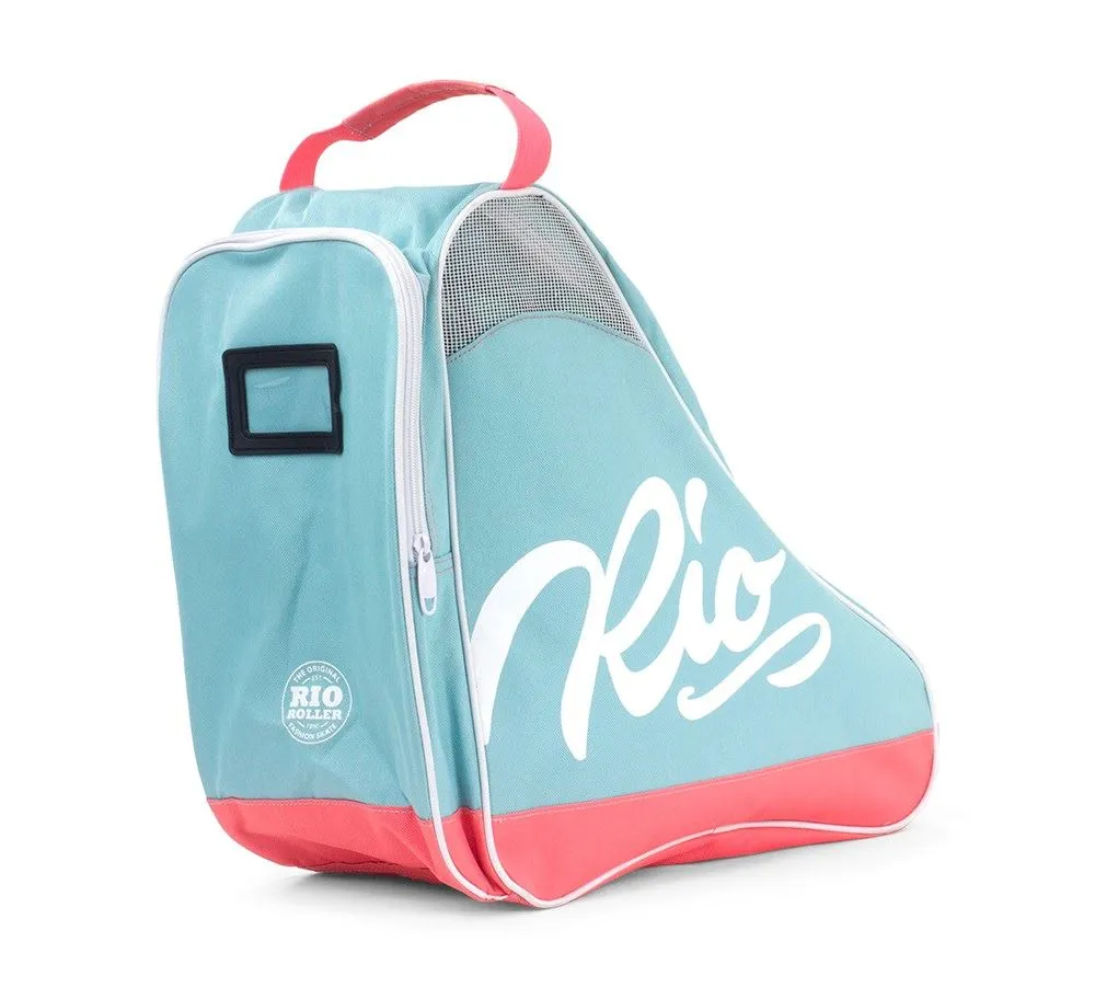 Rio Roller Script Quad Roller Skate Bag - Teal / Coral