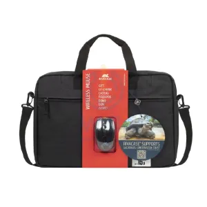 Rivacase 8038 Laptop bag 15.6-inch With Wireless Mouse - Black