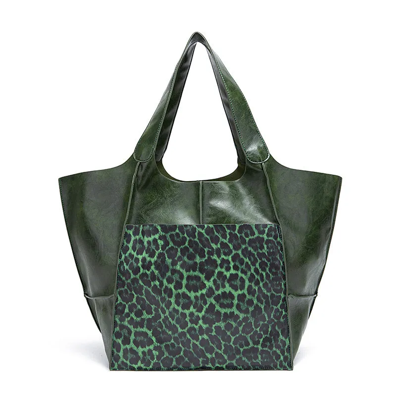 Rretro Big Tote Bag, Solid Color Large-capacity Zipper Shoulder Tote Bags, Multifunction Handbags
