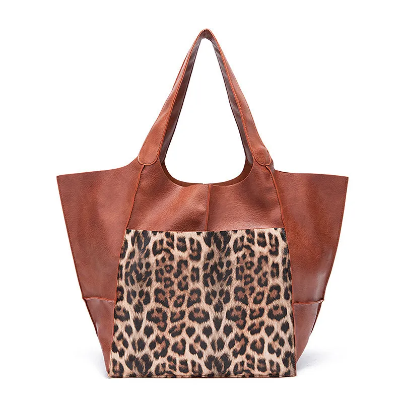 Rretro Big Tote Bag, Solid Color Large-capacity Zipper Shoulder Tote Bags, Multifunction Handbags