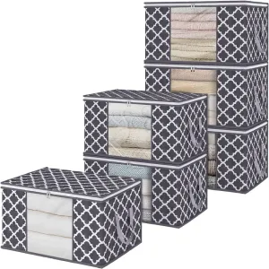 Rynx | Multi Pack Large Cape Closet Organization and Storage Containers for Clothes & Blankets