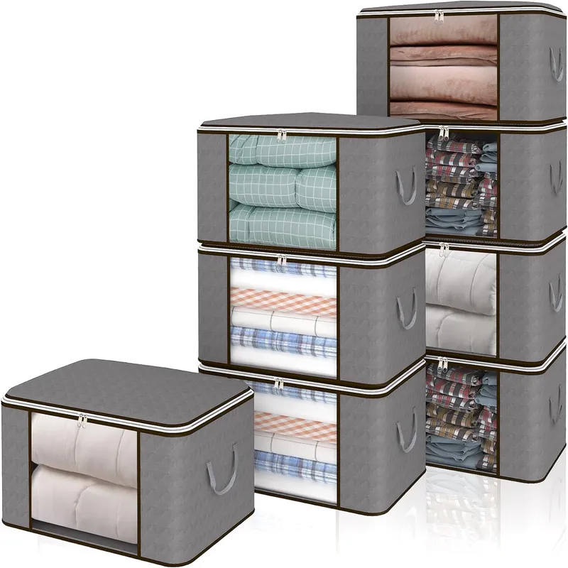 Rynx | Multi Pack Large Cape Closet Organization and Storage Containers for Clothes & Blankets