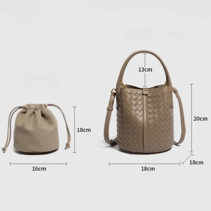 Sabine Woven Texture Bucket Totes