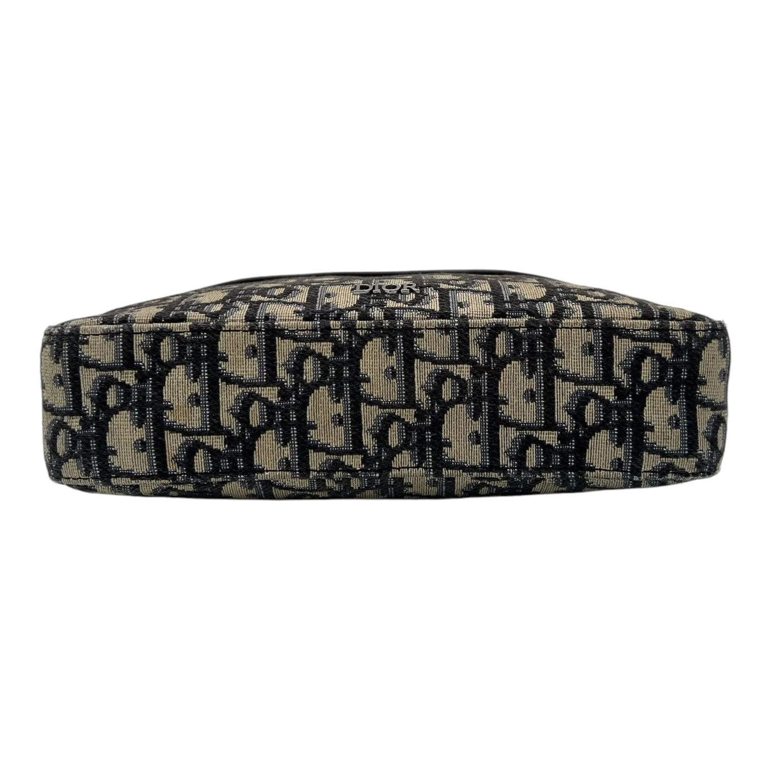 Safari Crossbody Bag Blue in Jacquard, Silver hardware