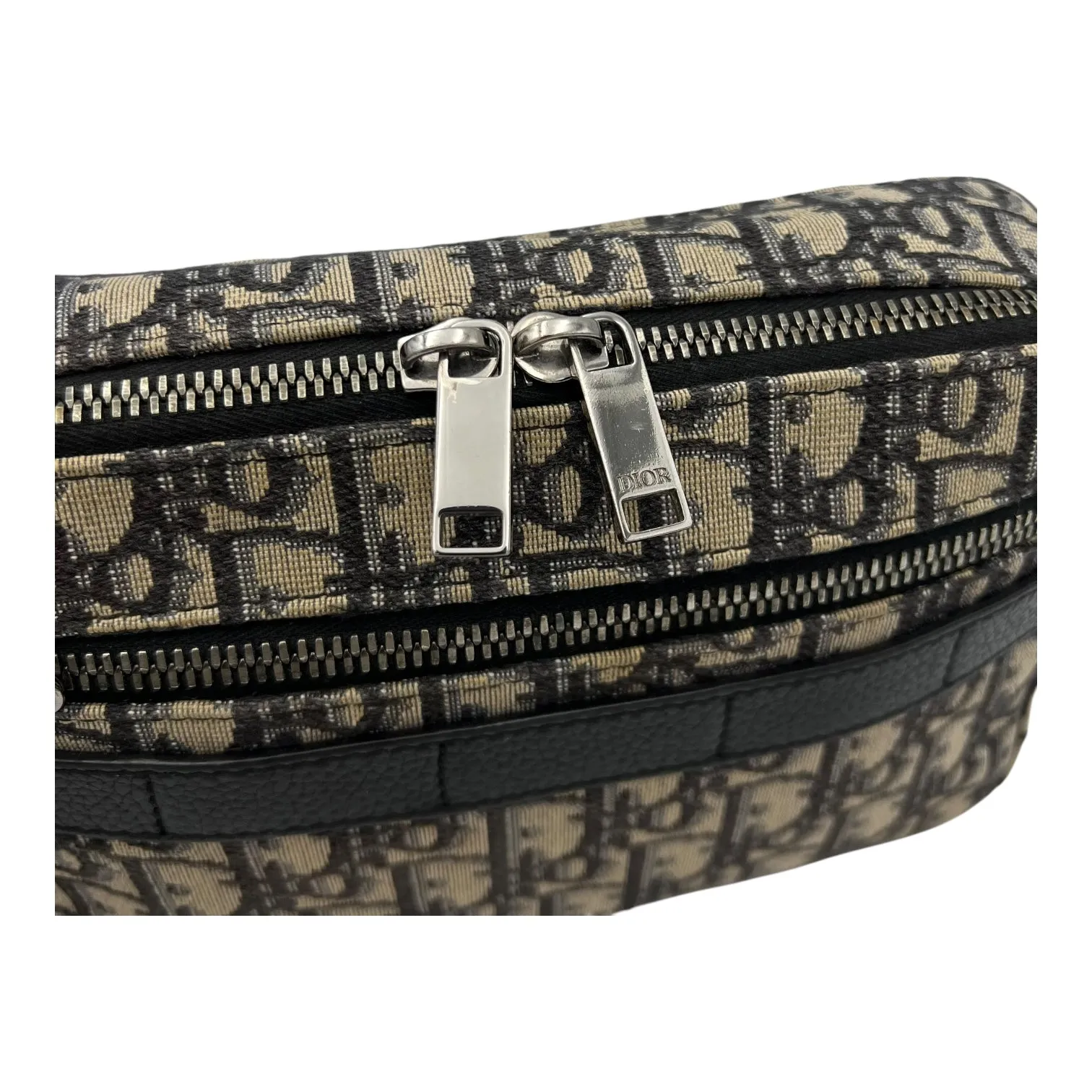 Safari Crossbody Bag Blue in Jacquard, Silver hardware