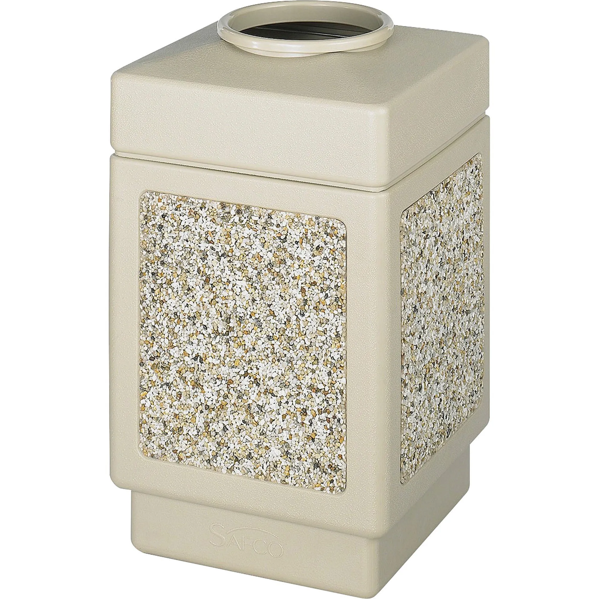 Safco Open Top Square 38-Gallon Receptacle