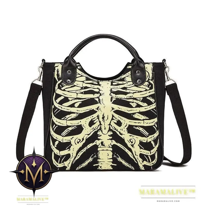 Studded canvas shoulder messenger bag