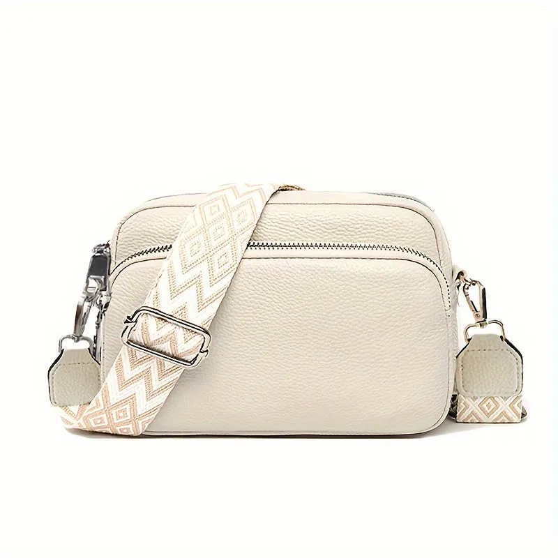 Stylish Womens Crossbody Bag Geometric Pattern Compact Messenger Bag
