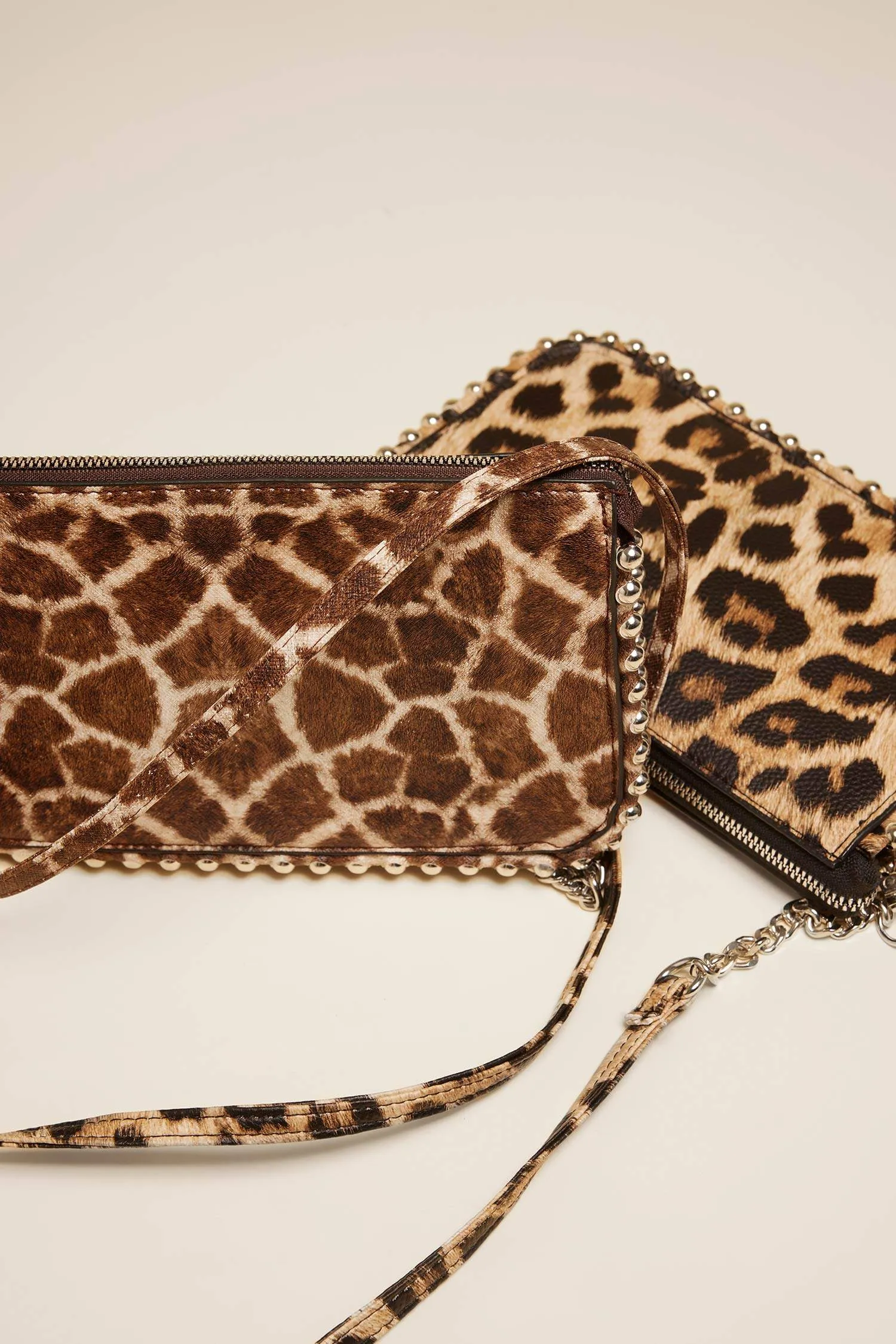 Suede Cross Bag With Women Staple Detail