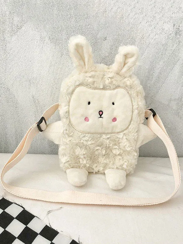Sweet Lolita Bag White Short Plush Faux Suede Polyester Lolita Accessories