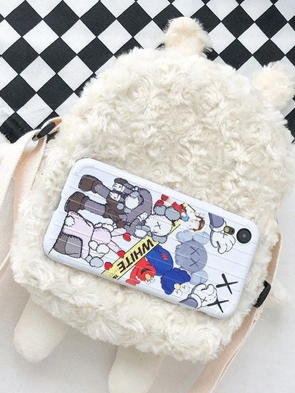 Sweet Lolita Bag White Short Plush Faux Suede Polyester Lolita Accessories