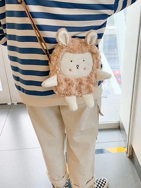 Sweet Lolita Bag White Short Plush Faux Suede Polyester Lolita Accessories