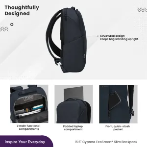 Targus Cypress EcoSmart 15.6" Slim Backpack - Navy