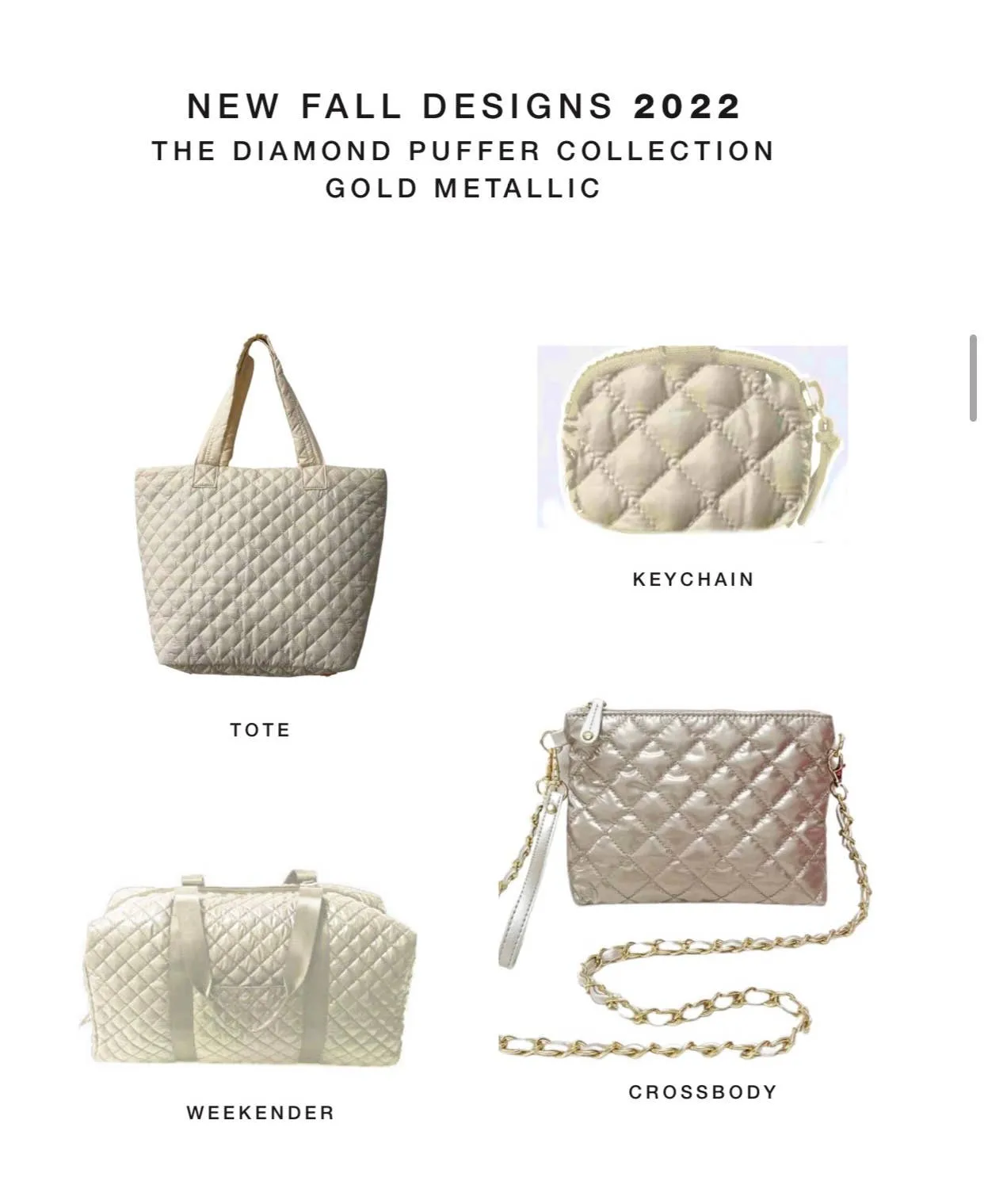 The Debra Diamond Tote Champagne