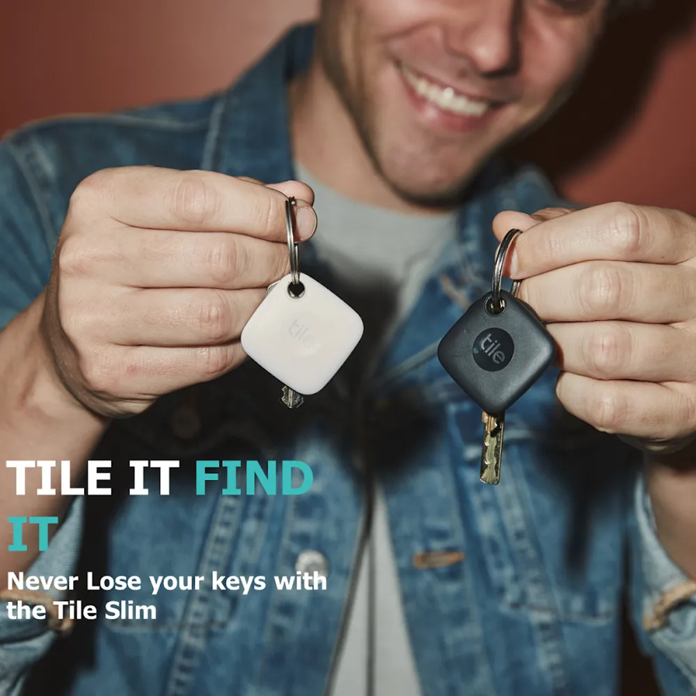 Tile Mate Bluetooth Tracker For Keys - Black, 1 Pack (2022)