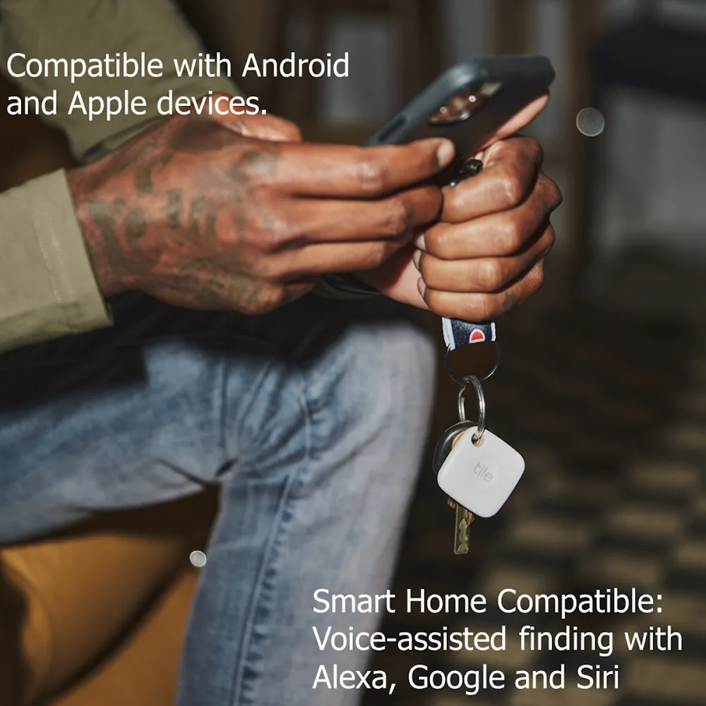 Tile Mate Bluetooth Tracker For Keys - Black, 1 Pack (2022)