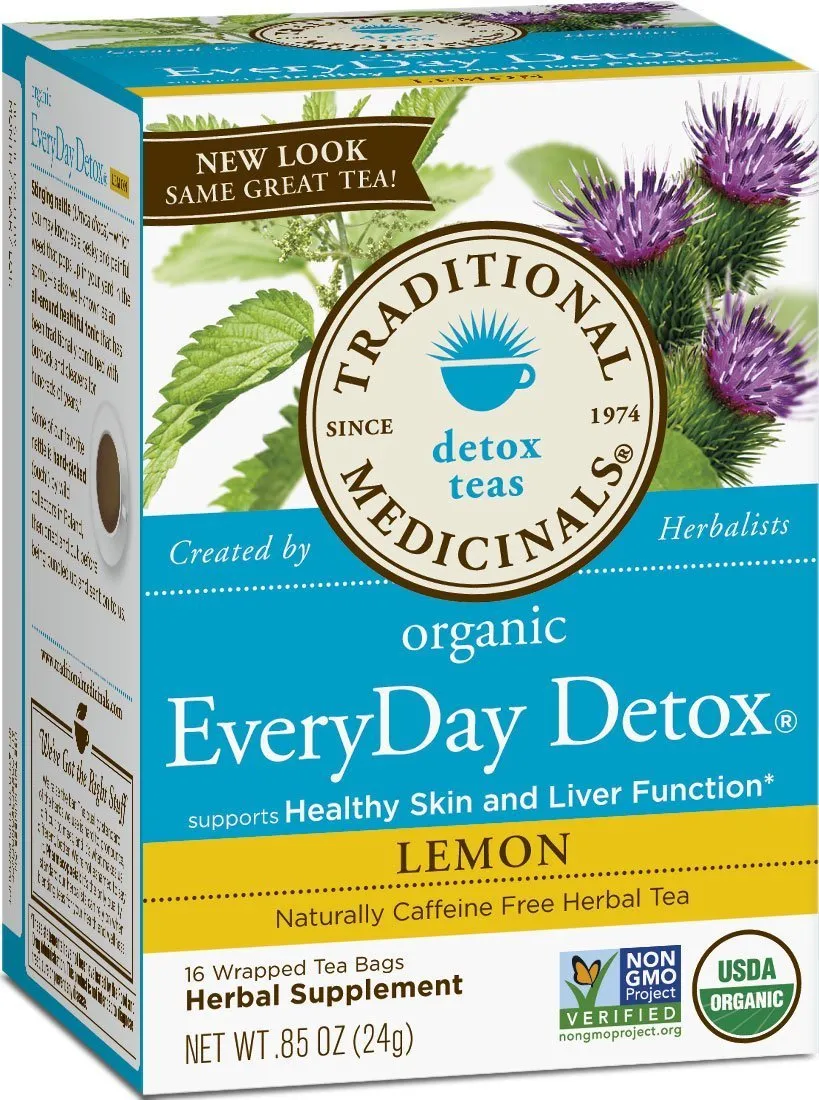 Traditional Medicinals Organic Everyday Detox Tea - Lemon (16 Tea Bags)