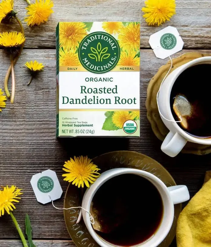 Traditional Medicinals Organic Roasted Dandelion Root 16 Tea Bags
