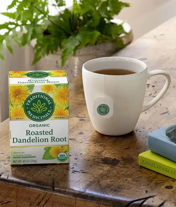 Traditional Medicinals Organic Roasted Dandelion Root 16 Tea Bags