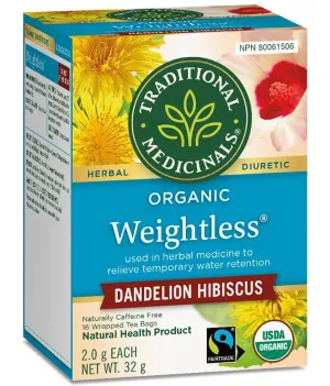Traditional Medicinals - Organic Weightless® Dandelion Hibiscus Tea, 16 Bags