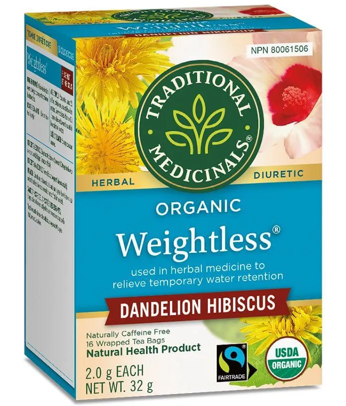 Traditional Medicinals - Organic Weightless® Dandelion Hibiscus Tea, 16 Bags