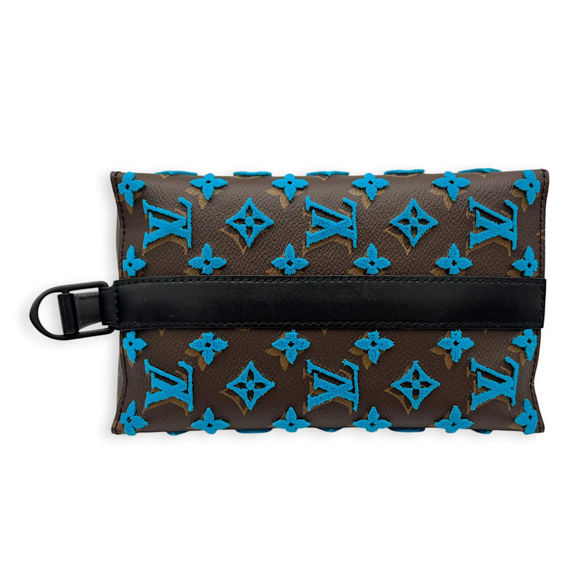 Tuffetage Triangle Brown Messenger Bag in Monogram Coated Canvas, Lacquered Metal hardware