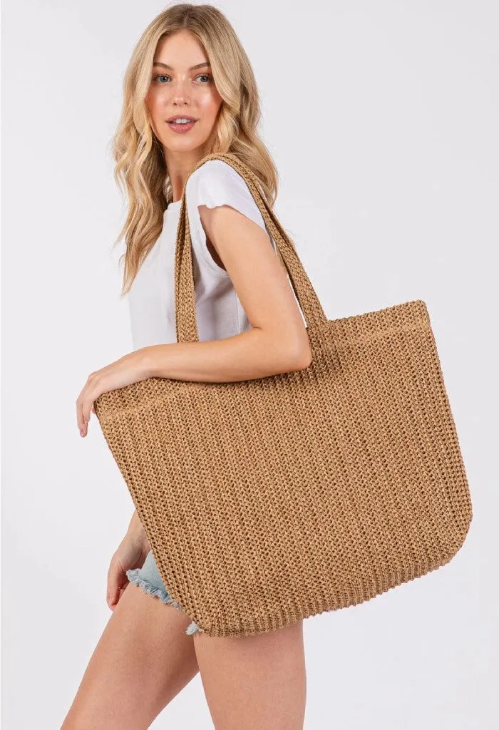 Tulum Beach Tote-Tan