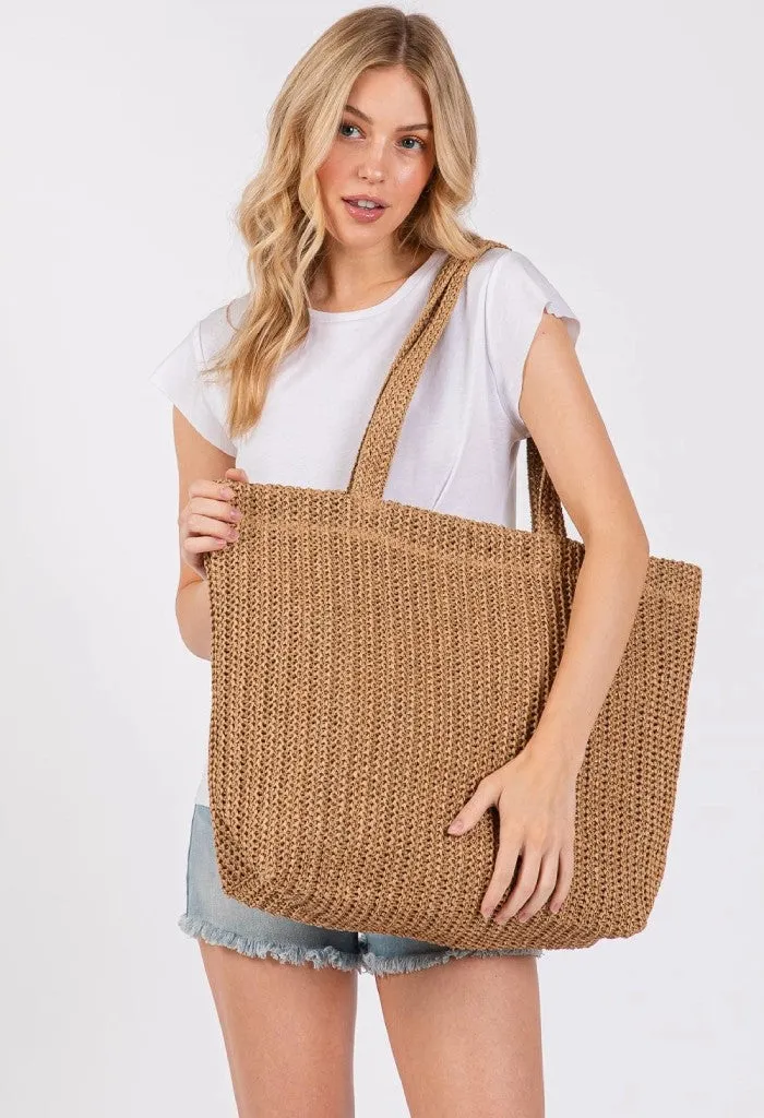 Tulum Beach Tote-Tan
