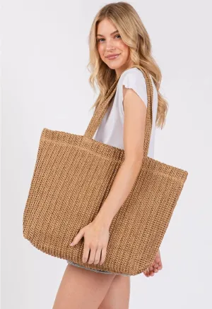 Tulum Beach Tote-Tan