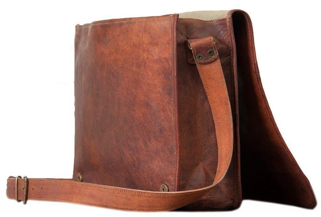 TUZECH Genuine Leather Bag Handmade Vintage Rustic Cross Body Messenger Courier Satchel Bag Gift Men Women Its Laptop