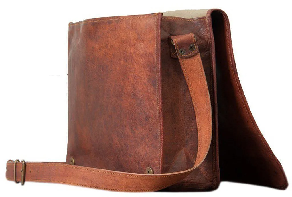 TUZECH Genuine Leather Bag Handmade Vintage Rustic Cross Body Messenger Courier Satchel Bag Gift Men Women Its Laptop