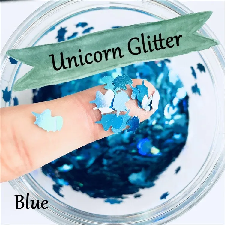 Unicorn Loose glitters 8mm UV resin / Laser / Holographic / Solvent Resistant / Slime Art / Nail Art / Resin Jewelry