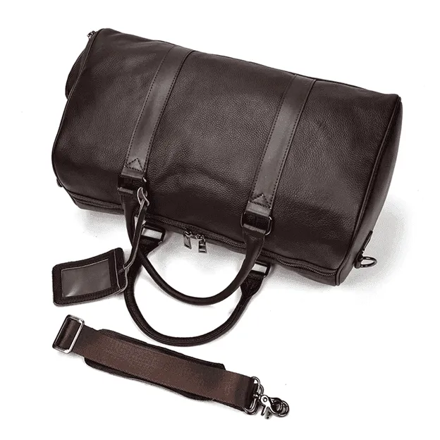 VacationGrabs Leather Overnight Duffel Bag - Stylish Travel