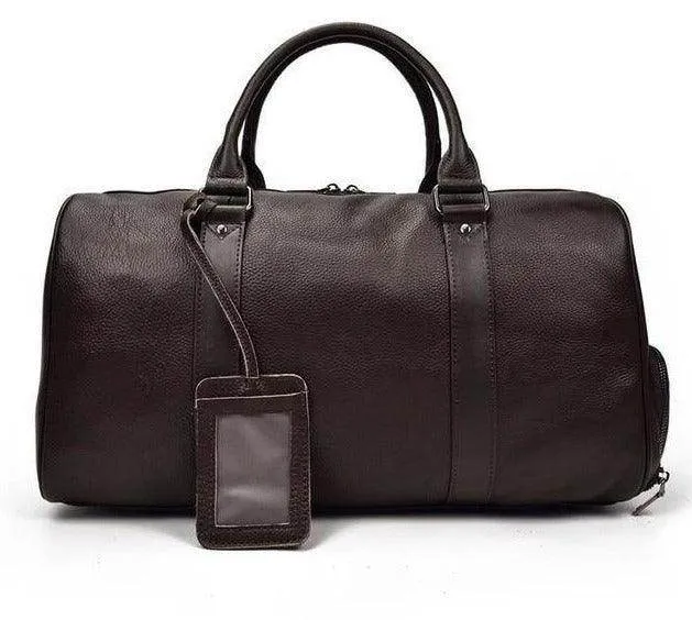 VacationGrabs Leather Overnight Duffel Bag - Stylish Travel