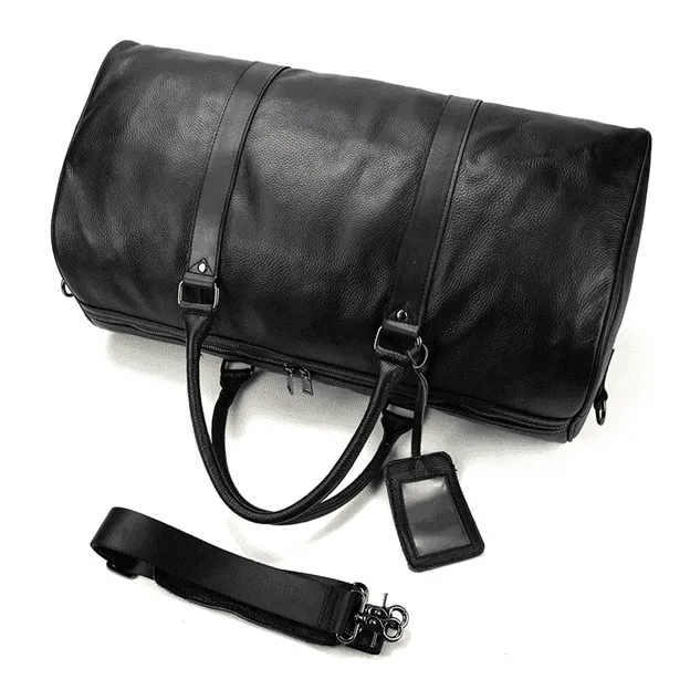 VacationGrabs Leather Overnight Duffel Bag - Stylish Travel