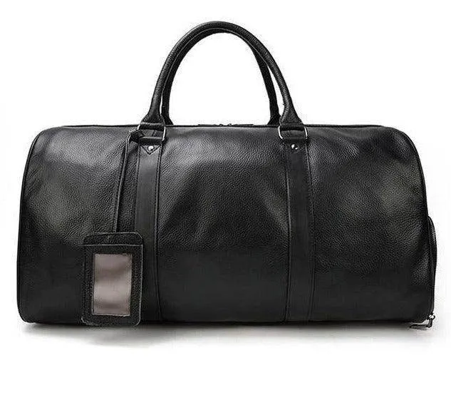 VacationGrabs Leather Overnight Duffel Bag - Stylish Travel