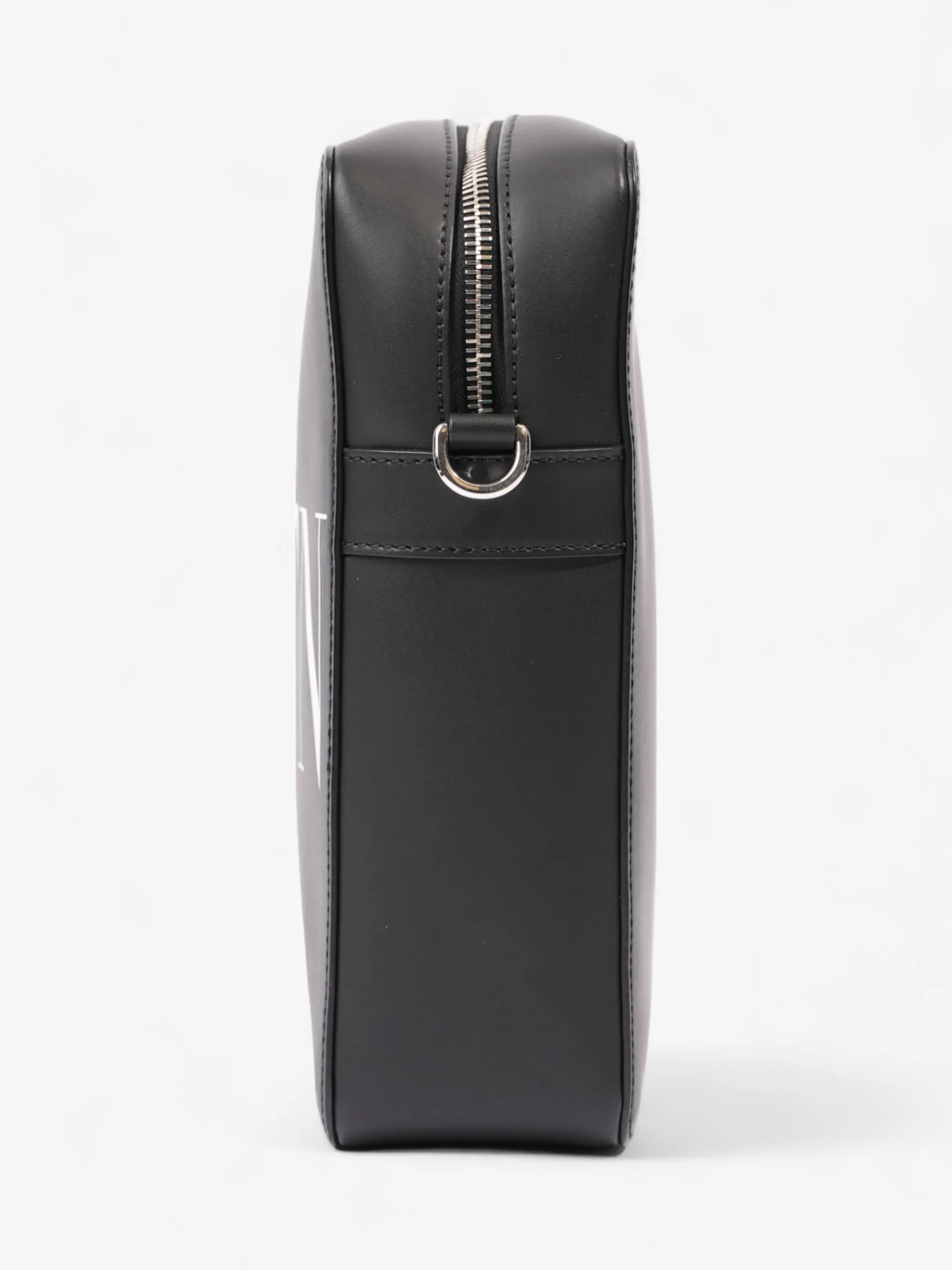 Valentino VLTN Crossbody Bag Black / White Leather Small