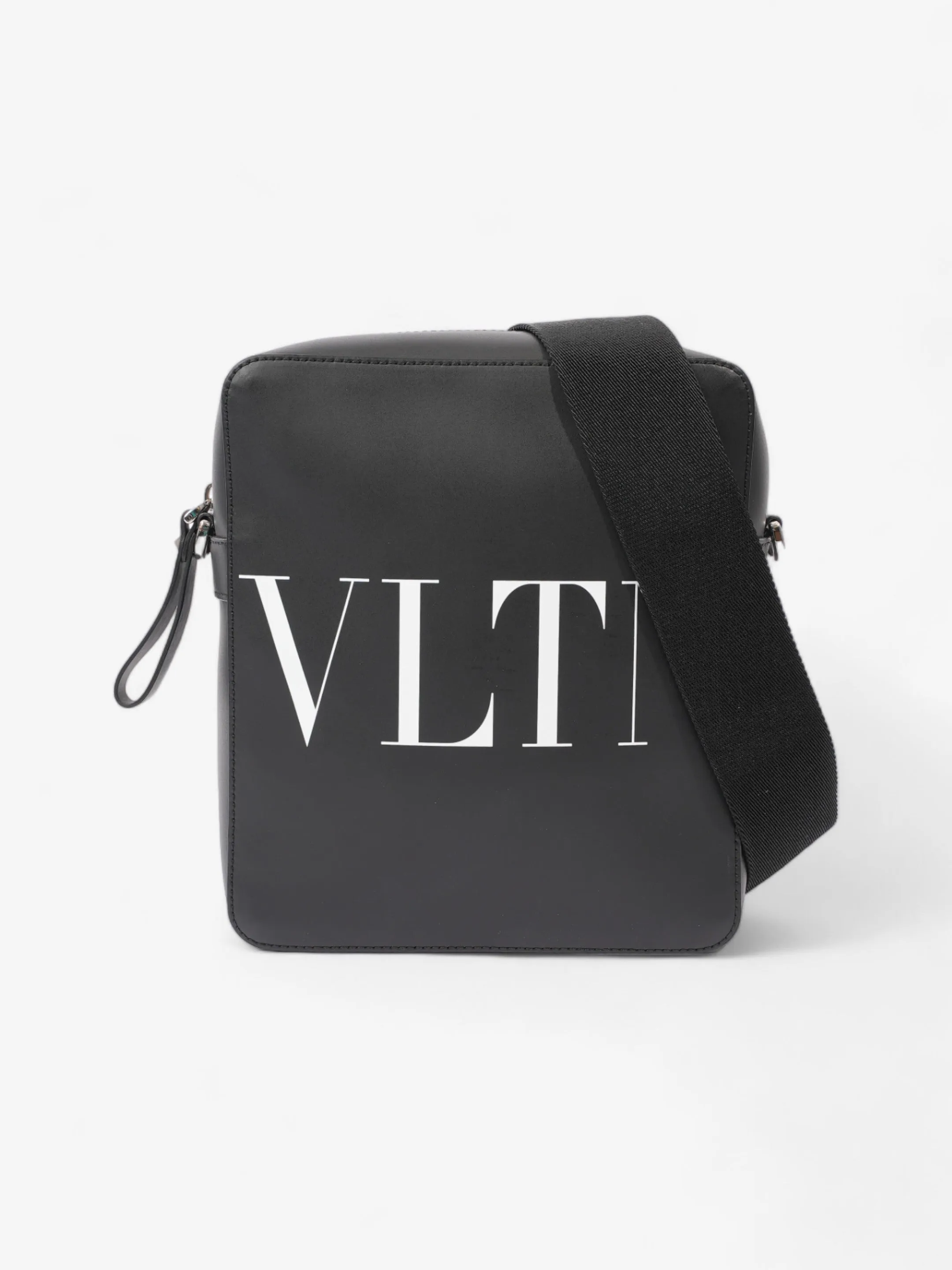Valentino VLTN Crossbody Bag Black / White Leather Small
