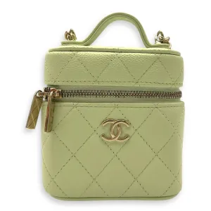 Vanity Mini Crossbody bag in Caviar leather, Gold Hardware