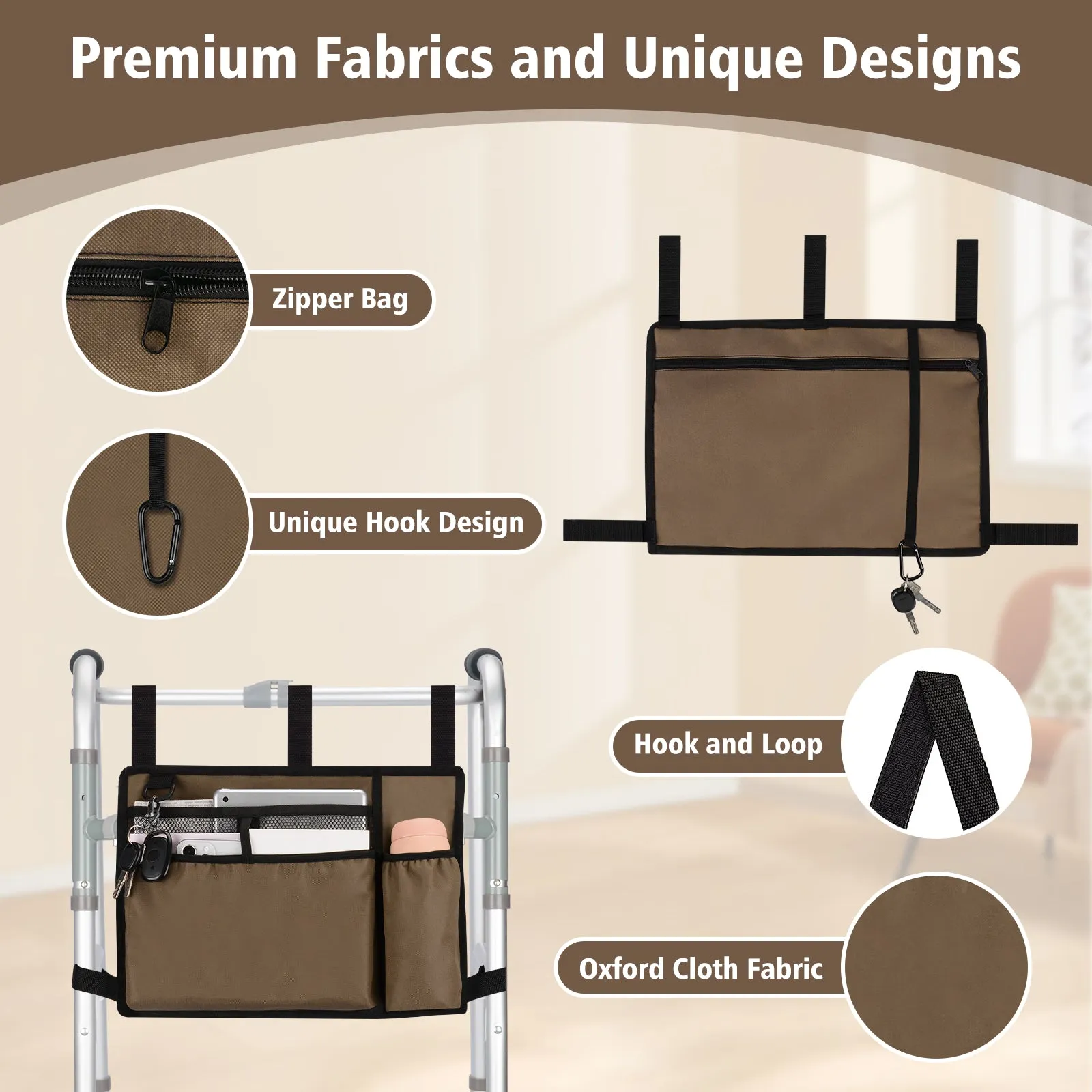 Water-Resistant Folding Walker Bag