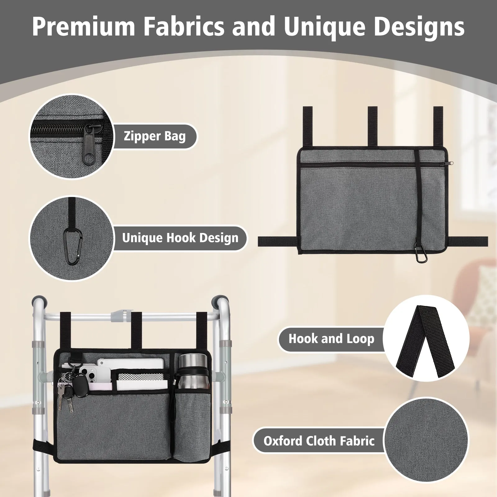 Water-Resistant Folding Walker Bag