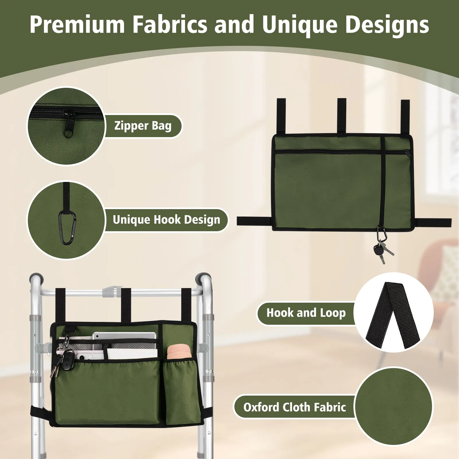 Water-Resistant Folding Walker Bag