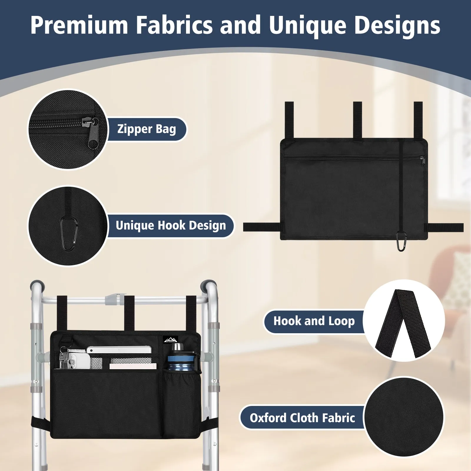 Water-Resistant Folding Walker Bag