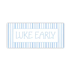 Water Resistant Name Labels - Blue Stipe