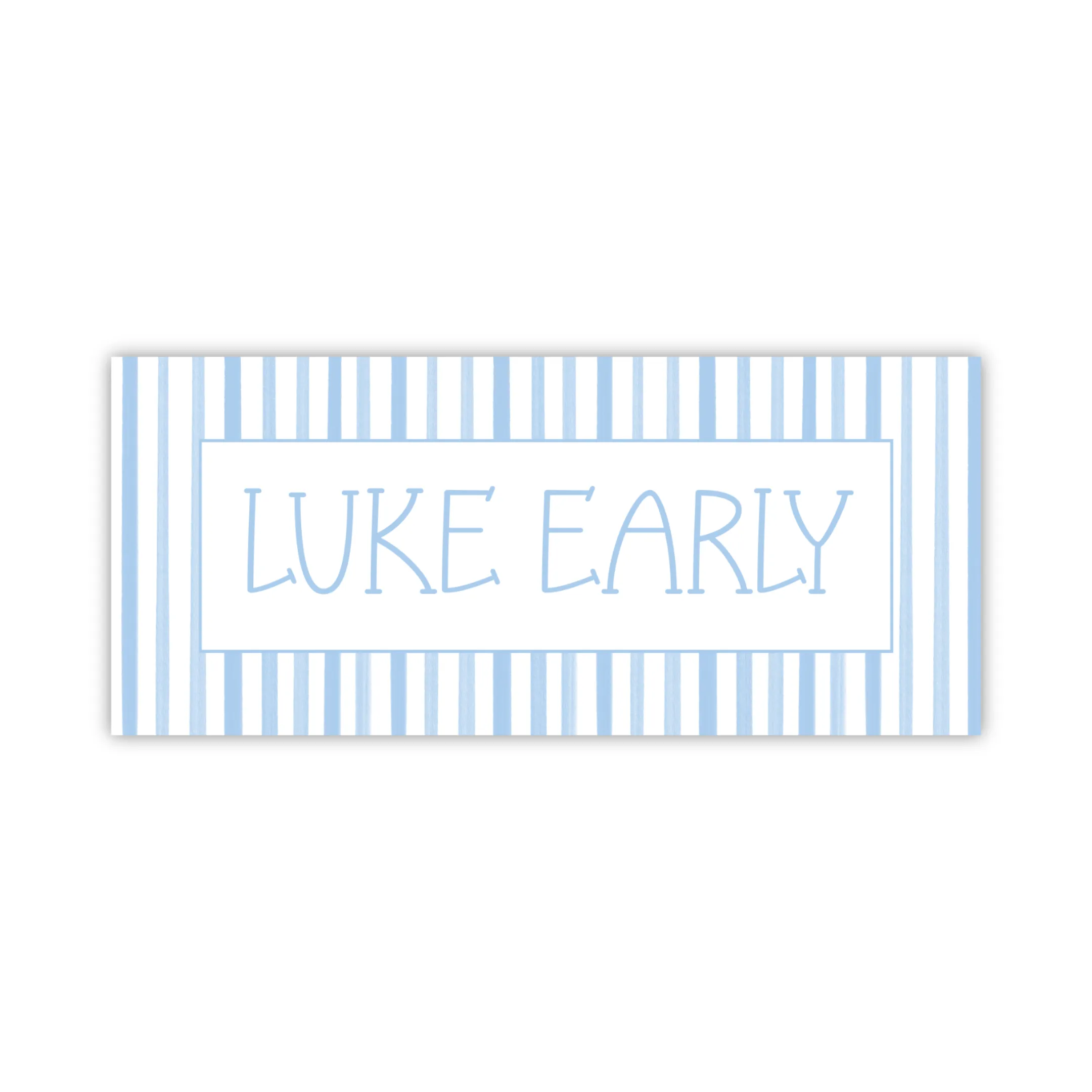 Water Resistant Name Labels - Blue Stipe