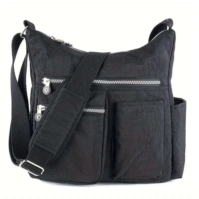 Waterproof Anti Theft Crossbody Bag Durable Nylon Satchel for Men & Women