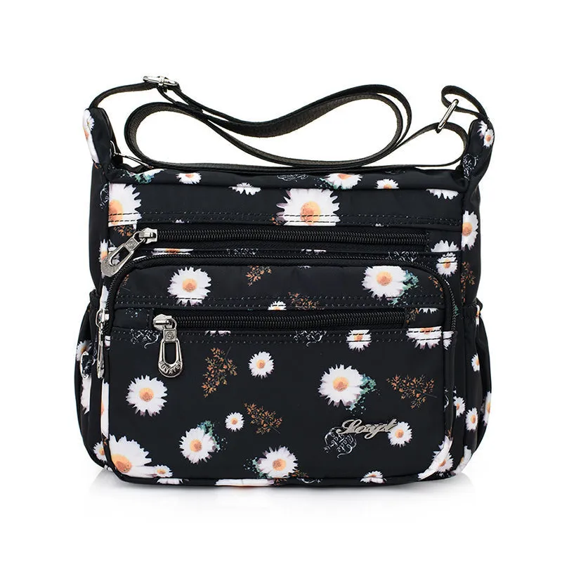 Women's Multi-Pocket Nylon Shoulder Handbag