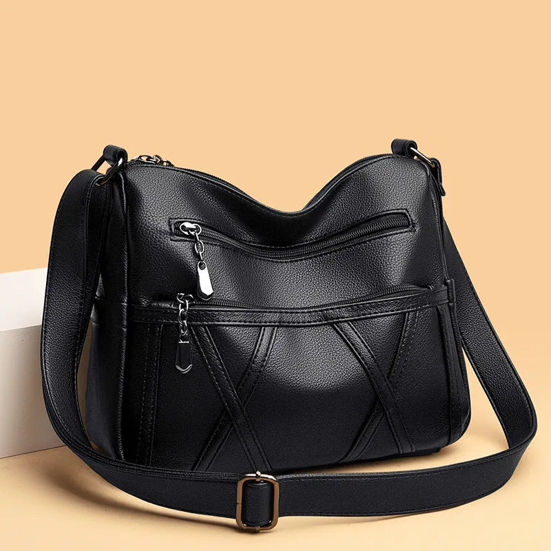 Women's Soft Leather Fashion Mummy Mom Crossbody Bags