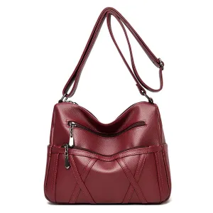 Women's Soft Leather Fashion Mummy Mom Crossbody Bags