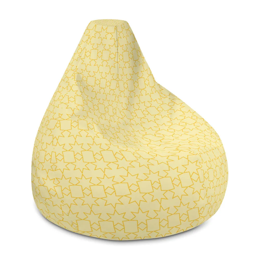 Yellow Stars - Sustainably Made Bean Bag Chair Cover